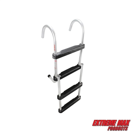 Extreme Max 3005.4086 Folding 4-Step Pontoon Ladder 3005.4086
