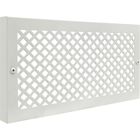 Sierra Grates 6 in. H X 30 in. W Powder Coat Steel, White Base Board Register BB-LAT-630-WHT