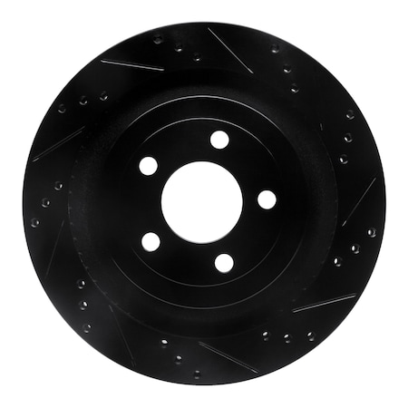 Dynamic Friction Co DFC Brake Rotor - Drilled and Slotted - Black 633-54074R