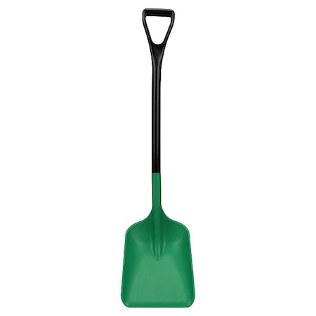 Remco No. 3 Industrial Square Point Shovel, Plastic Blade, 30 in L, Black Polypropylene Handle 6896SS