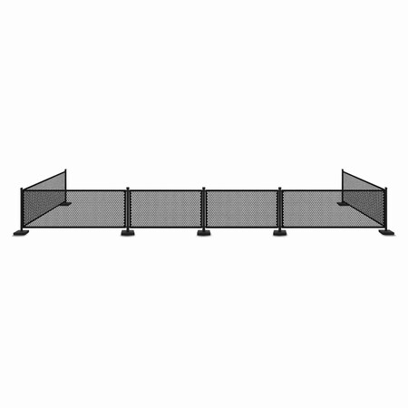 Factory 2U Commercial Patio Black Aluminum Bar Restaurant Fence Kit, 41ft L, 34in H, Flexible Layout, Powdercoat w/ UV Topcoat 805675