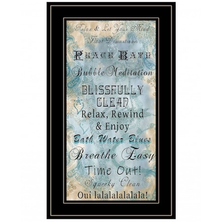 Homeroots Paris Bath 2 Black Framed Print Bathroom Wall Art 407821