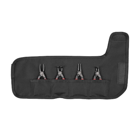 Tekton 5 Inch Internal and External Retaining Ring Pliers Set with Pouch, 4-Piece, 0.047 in. Tips PRR91003