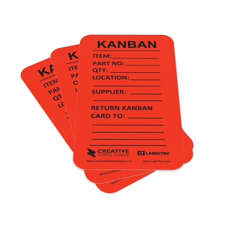 Creative Safety Supply Kanban Bin Cards, Pack of 10, Green KBC-05-10PK