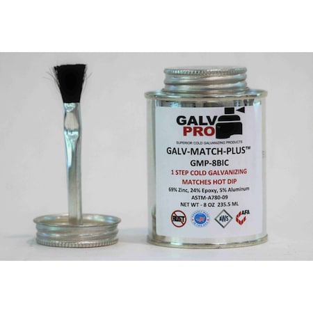 Galv-Pro Galv Match Plus, 8oz Brush in Cap, 69% ZINC, ASTM-A780, 6PK 804418