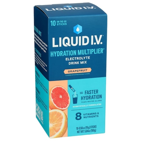 Liquid I.V. Hydration Multiplier Grapefruit Electrolyte Drink Mix, 5.64 Ounce LVM1028