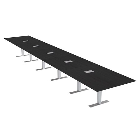 Skutchi Designs 22 Person Conference Table With Power Unit | 22' Rectangular Table | Harmony Series HAR-REC-48x264-T-U999ST19-ESIL