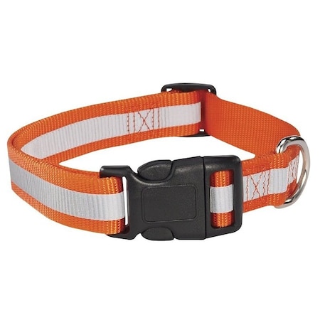 Guardian Gear Dog Collar, 10 to 16 in L Collar, 5/8 in W Collar, Nylon, Orange ZA984 10 69