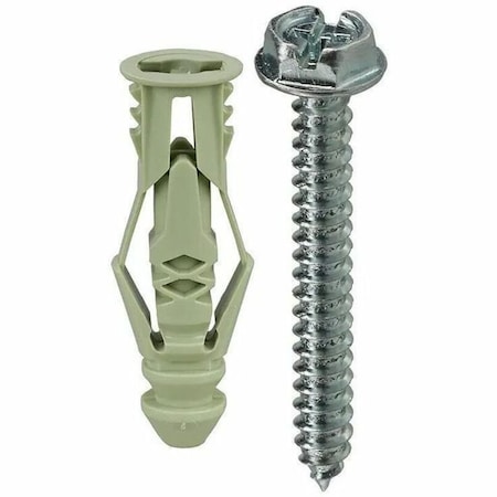 Dottie Triple-Grip Screw Anchor, 1-1/2" L, Nylon TG12KHX