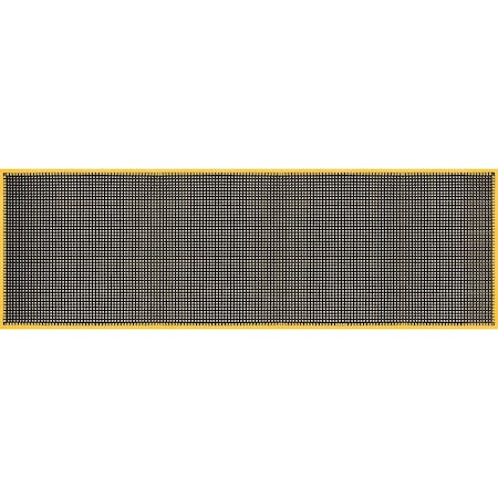 Global Industrial Drainage Mat, 3'W x 10'L, 7/8" Thick, Black/Yellow Border 670826