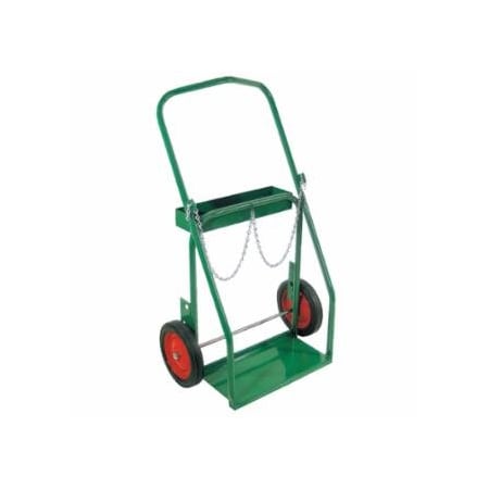 Anthony Low-Rail Frame Dual-Cylinder Cart, 26 in OD W x 42 in H, 10 in dia x 1.75 in W Solid Rubber 021-4-10