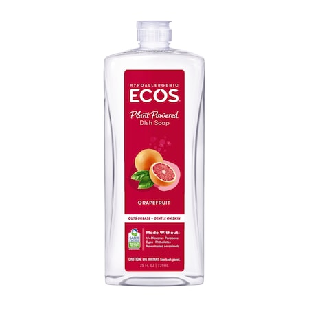 Ecos Dishwashing Liquid, Grapefruit, 25oz., PK6 97226