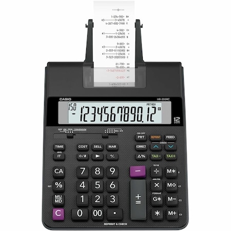 Casio HR200RC Printing Calculator, Black CSOHR200RC