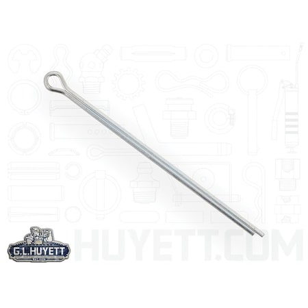 Huyett Cotter Pin, Zinc Plated Carbon Steel, 0.125 in Dia x 3.000 in Effective Length CP-125-3000