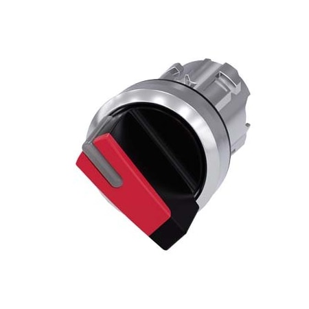 Siemens Selector switch, illuminable, 22 mm, round, metal, shiny, red 3SU1052-2BF20-0AA0