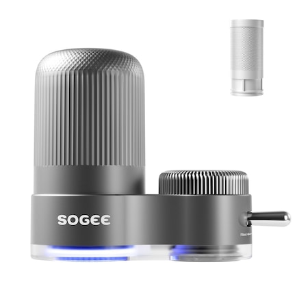 Wrightmaster 8-Layer Advanced Filtration Faucet Mount Water Filter w/Blue Light Technology Removes 99% ZOR-SOGEE203