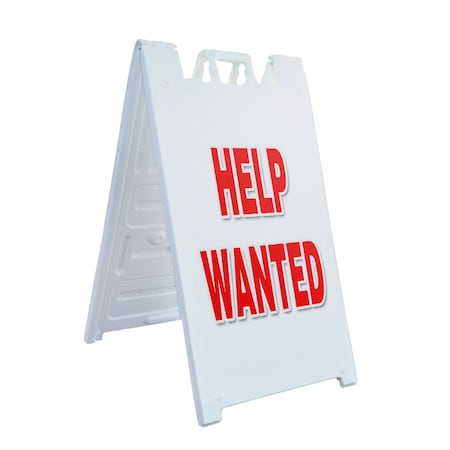 Signmission Help Wanted, A-Frame & 2 Decals Installed, Heavy-Duty Plastic Frame SBHD-D-2436-Help Wanted