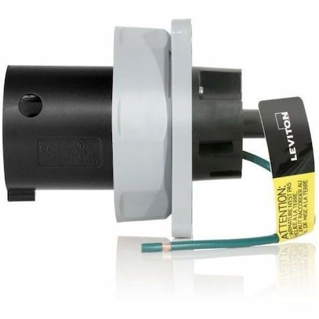Leviton Pin & Sleeve Inlet, 60 A, 347/600V AC, Three Phase, 4 Pole, Screw Terminals Wire Connection Type 560B5WLEV