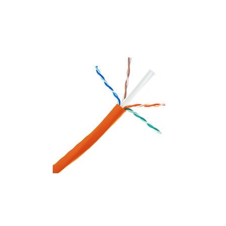 Cable Wholesale Bulk Cat6 Orange Ethernet Cable, Stranded, UTP Unshielded Twisted Pair, Pullbox, 1000 foot 10X8-031SH