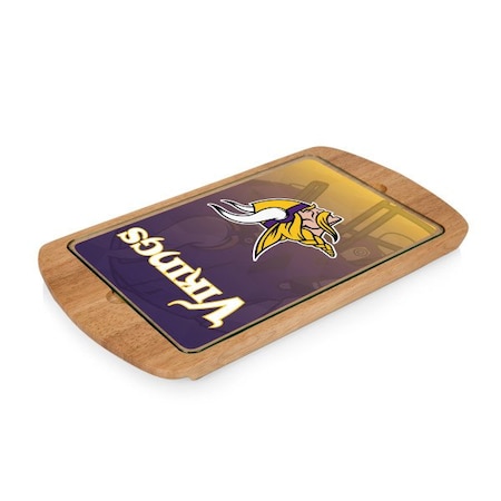 Picnic Time Family Of Brands NFL Minnesota Vikings - Billboard Glass Top Serving Tray 911-01-505-184-2