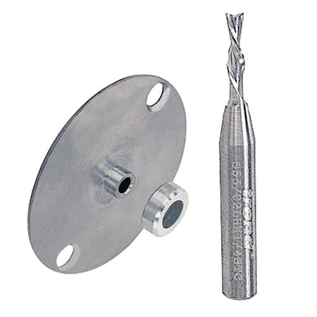 Trend Carbide 1/8-inch Down Cut Spiral Router Bit, Euro Style Guide Bush, INLAY/KIT/A U*INLAY/KIT/A
