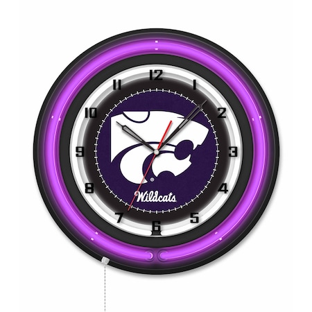 Holland Bar Stool Kansas State University 19 Double Neon Wall Clock Clk19BK
