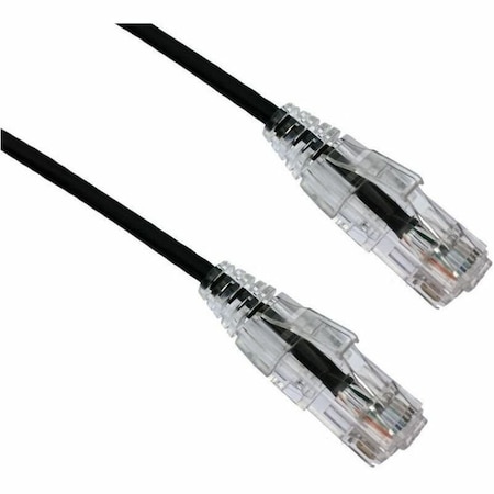 Axiom CAT6A BENDNFLEX ULTRA-THIN SNAGLESS PATCH CABLE 650MHZ 6-INCH (BLACK) C6ABFSB-K6IN-AX