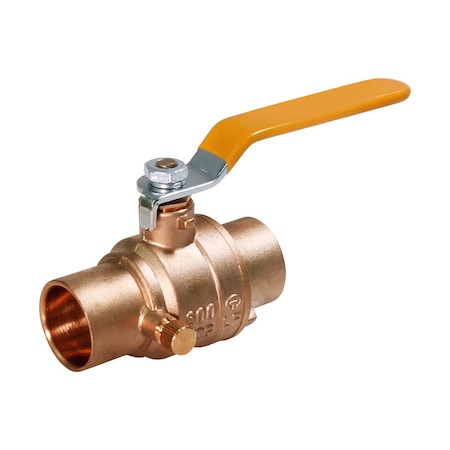 Everflow SWT Full Port Ball Valve with Drain, Brass 1/2" 405C012-NL