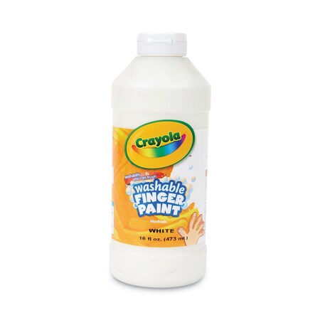 Crayola Washable Fingerpaint, White, 16 oz Bottle 551316053