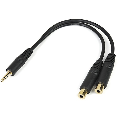 Startech.Com Stereo Splitter Cable - Phono Stereo 3.5mm (M) - Phono 2x Stereo (F) - 6in MUY1MFF