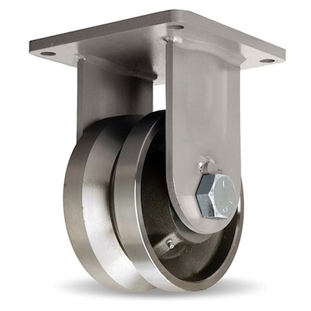 Hamilton Rigid Caster, Md 8X4 Fs V-Grooved R-MD-84FVH
