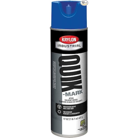 Krylon Industrial Quik-Mark SB Inverted Marking Paint APWA Blue S03621