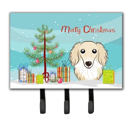 Carolines Treasures Christmas Tree and Longhair Creme Dachshund Leash or Key Holder BB1584TH68