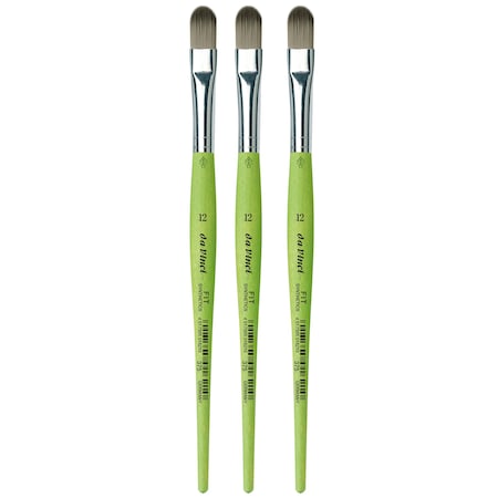 Da Vinci FIT Synthetics Student Brush, Synthetic, Acrylic & Tempera, Filbert, Series 375, Size 12, 3PK VA-375_12