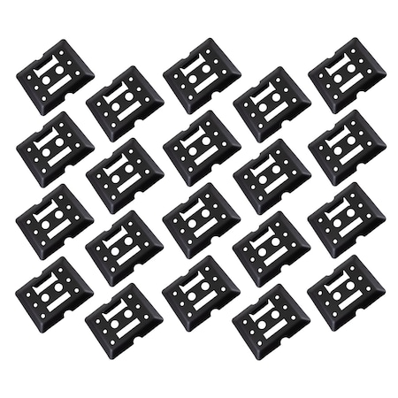 Mytee Products E-Track Trailer Plates, Bolting Tie-Down Mini Etrack Rails, Trucks/Trailers, 20PK ETKMx20