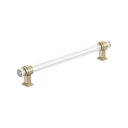 Amerock Glacio 8 inch 203mm Center-to-Center Clear/Golden Champagne Cabinet Pull BP36661CBBZ
