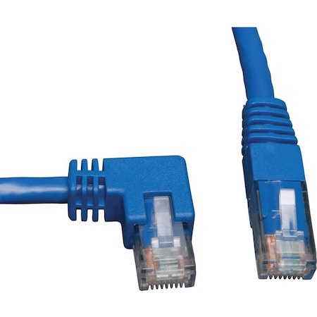 Eaton Tripp Lite Series Left-Angle Cat6 Gigabit Molded UTP Ethernet Cable RJ45 Left-Angle M to RJ45 N204-003-BL-LA