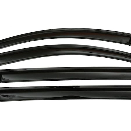 Ventshade Rainguards, Aerodynamic Design, Tape-On, Smoke, Acrylic, Set Of 4 94203