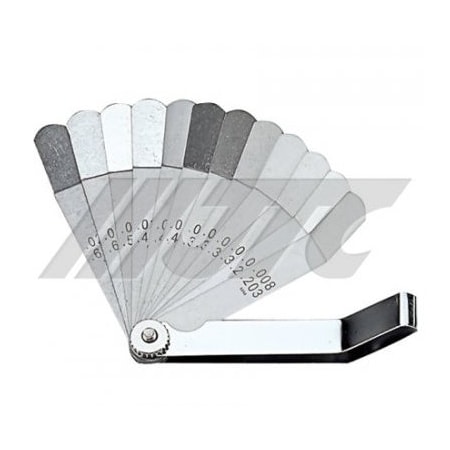 Jtc Auto Tools 12pcs feeler gauge (bended) 89mm x 12.8mm 4290