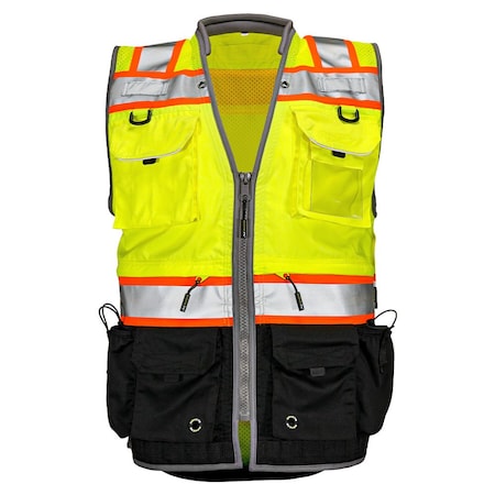 Dome75 OMNI Series Black Bottom Solid Front Heavy-Duty Utility Vest with MUL System & ProPocket XL OV8725