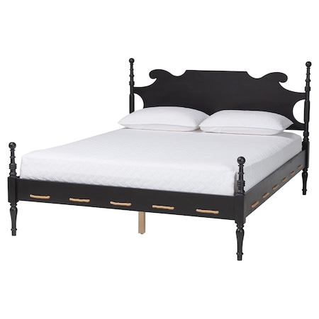 Baxton Studio Gaetano Platform Bed with Four Poster Bed Frame 272-14825-ZORO