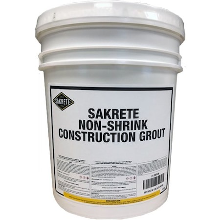Sakrete Grout, Pail, Gray, Non-Shrink Construction 120024