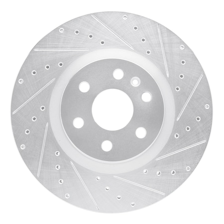 Dynamic Friction Co DFC Brake Rotor - Drilled and Slotted - Silver 631-46046R