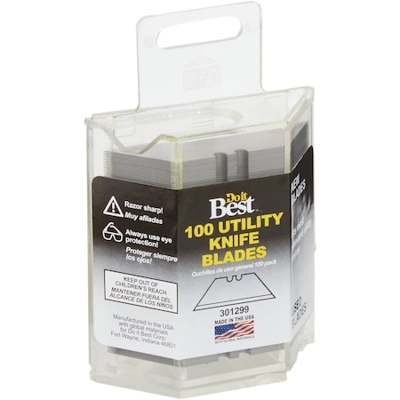Do It Best 2-Notch Utility Knife Blades, 100-Count KB100-DIB