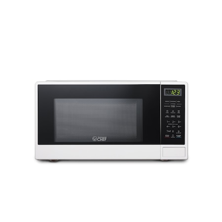 Commercial Chef 1.1 Cu Ft Microwave Oven with 10 Power Levels, White CHCM11100W