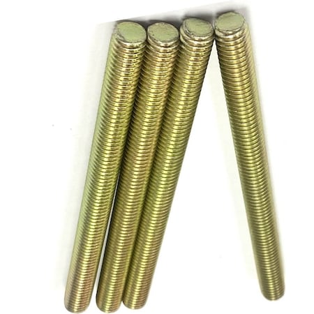 Zmg Fasteners Plus 1/4 - 20 X 3" FULLY THREADED STRAIGHT ROD SAE GR 8 J429 ZINC TRIVALENT YELLOW 2045936