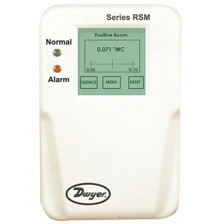 Dwyer Instruments Room status monitor, range +/-0.5" w.c., excitation 120 VAC. RSM-4-B