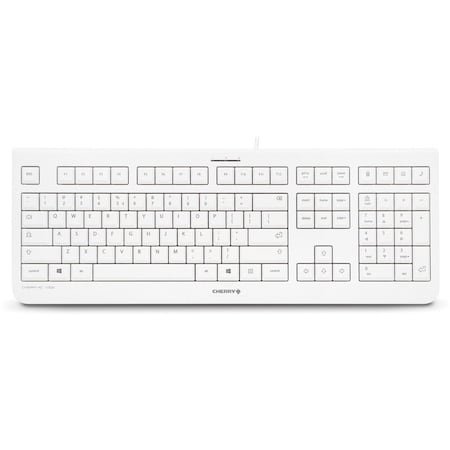 Cherry Keyboard, Wired, 17-3/5"Wx6-1/5"Lx1-1/10"H, Pale Gray JK-0800EU-0