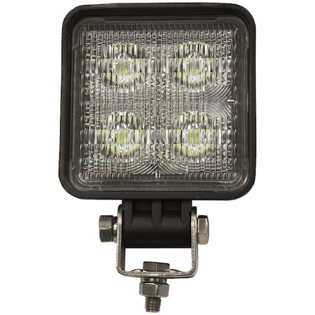 Pm Company Square Work Light, 0.43/0.98 A, 12/24 V, 4-Lamp, LED Lamp, 700 Lumens Lumens, 6300 K Color Temp V904-MV