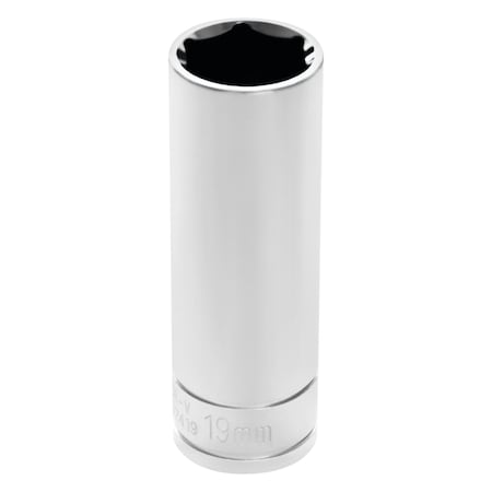 Performance Tool 1/2 In Dr. Deep Socket 19Mm Socket Dp 19Mm, W32419 W32419